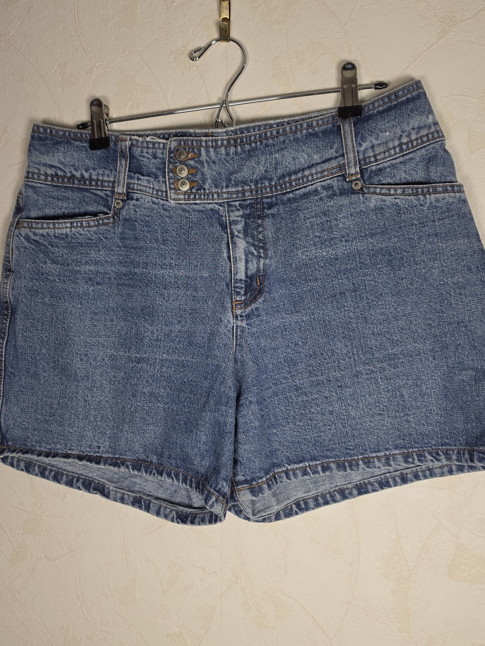 L.A. Blues Medium Wash Blue Denim Shorts 100% Cotton Womens Size 12